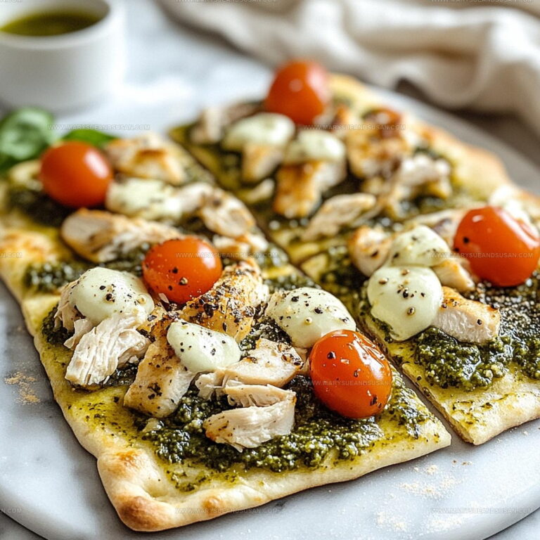 Simple Chicken Pesto Flatbread Recipe