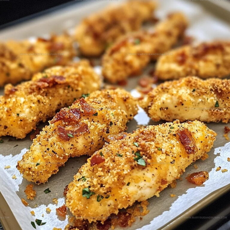 Smoky Bacon Cheddar Crusted Chicken Fingers Recipe