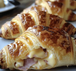 Buttery Ham and Cheese Croissants Recipe