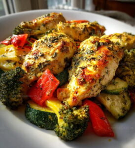 One Pan Lemon Herb Chicken Veggies Recipe