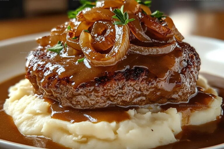 Hamburger Steaks with Onion Gravy Recipe