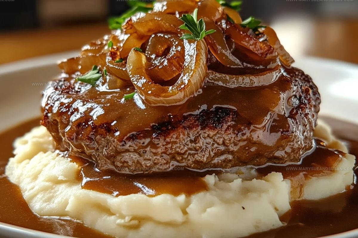 Hamburger Steaks with Onion Gravy Recipe