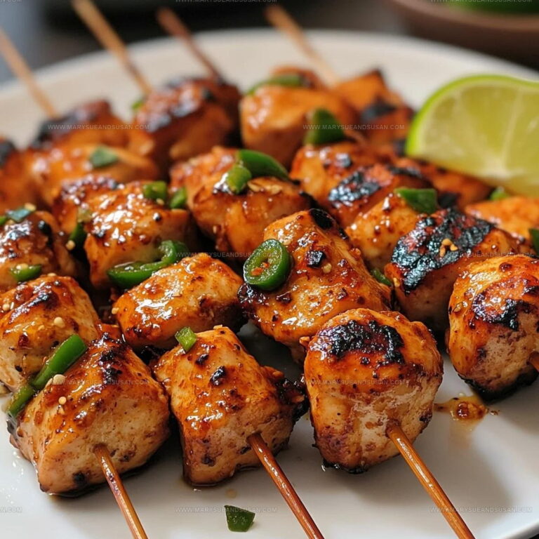 Grilled Spicy Honey Jalapeno Chicken Skewers Recipe