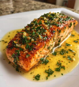 Skillet Pan Fried Salmon Garlic Butter Sauce Recipe