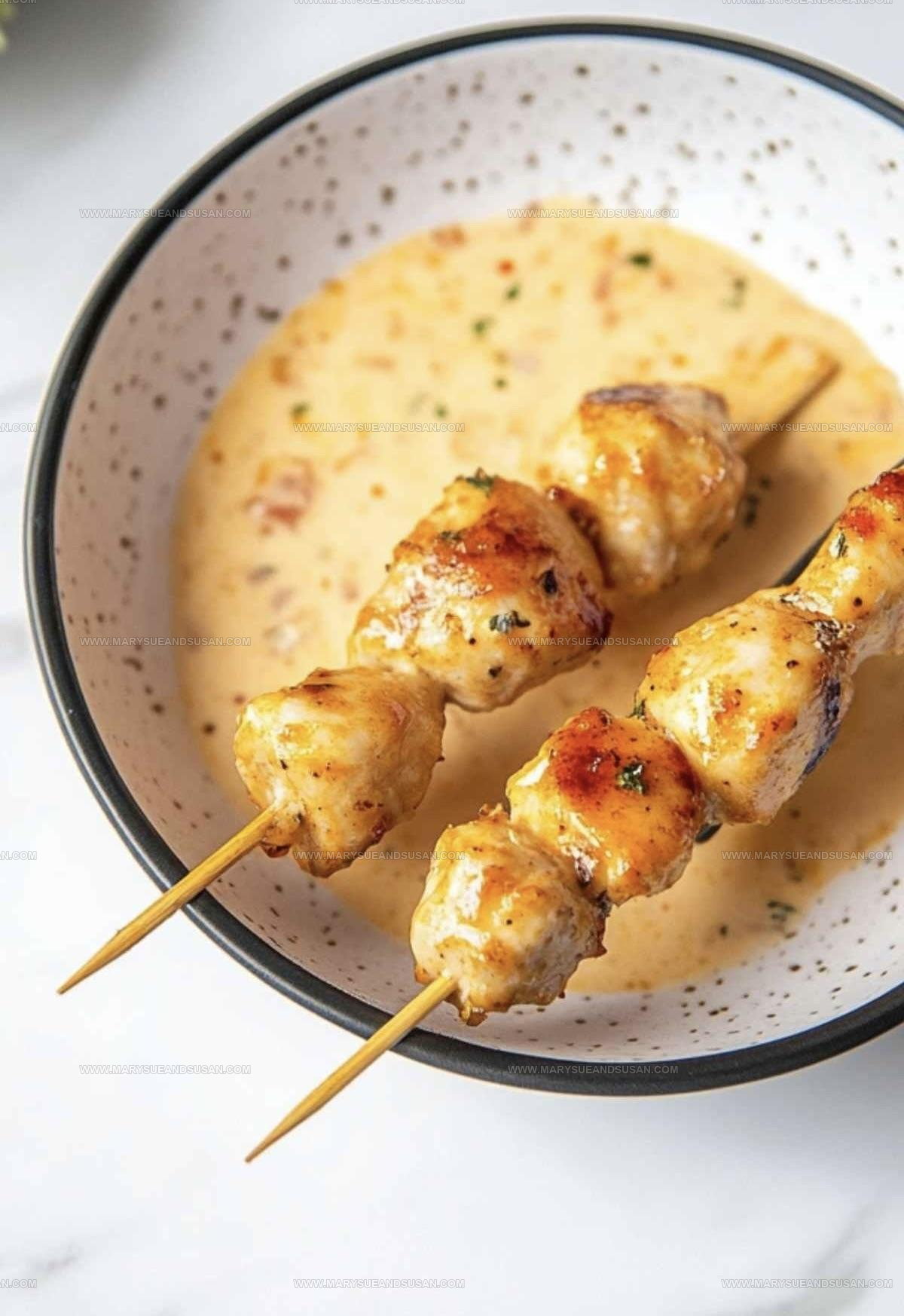 Spicy Honey Bang Bang Chicken Skewers Recipe
