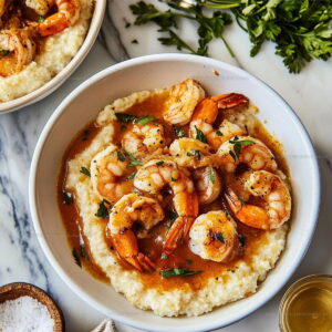 Garlic Butter Shrimp and Grits Recipe