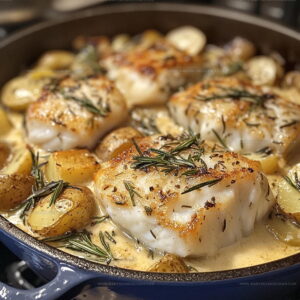 Creamy Rosemary Baked Cod Recipe