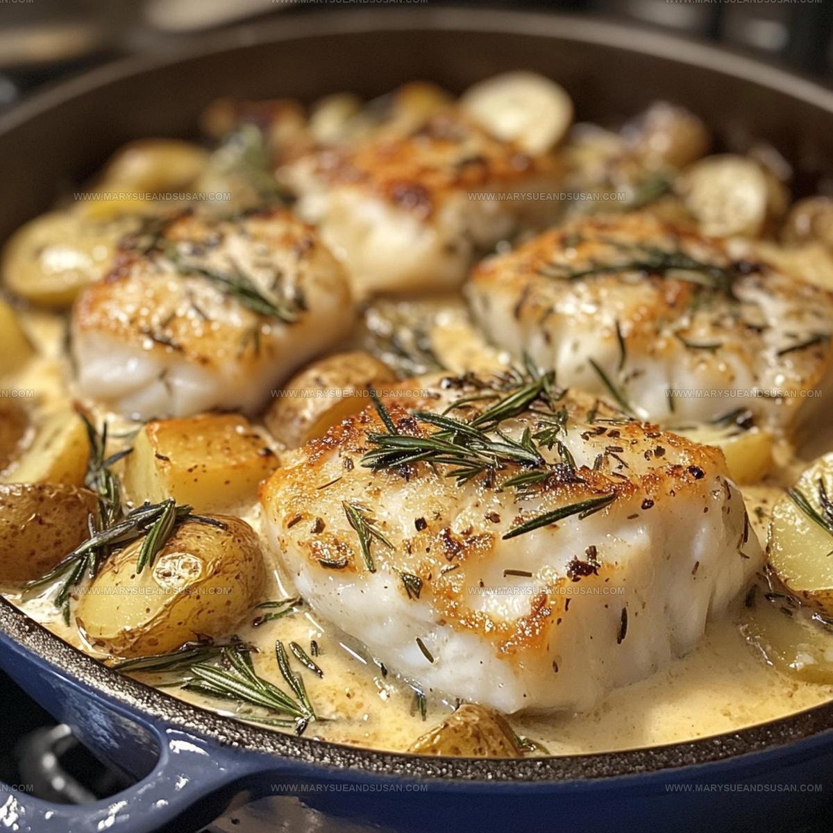 Creamy Rosemary Baked Cod Recipe