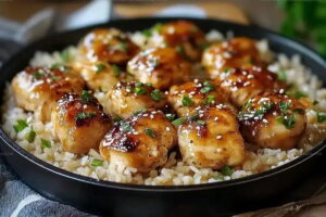 Honey Garlic Chicken and Rice Recipe