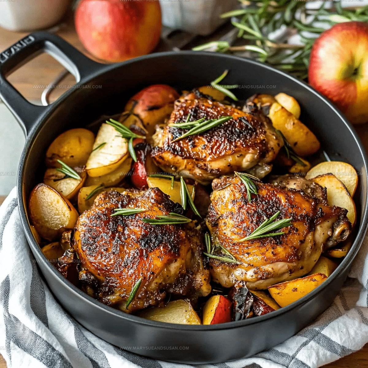 Skillet-Braised Rosemary Apple Cider Chicken Recipe