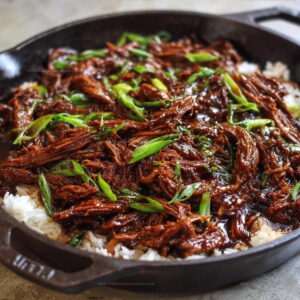 Sticky Savory Chinese Pulled Beef Recipe