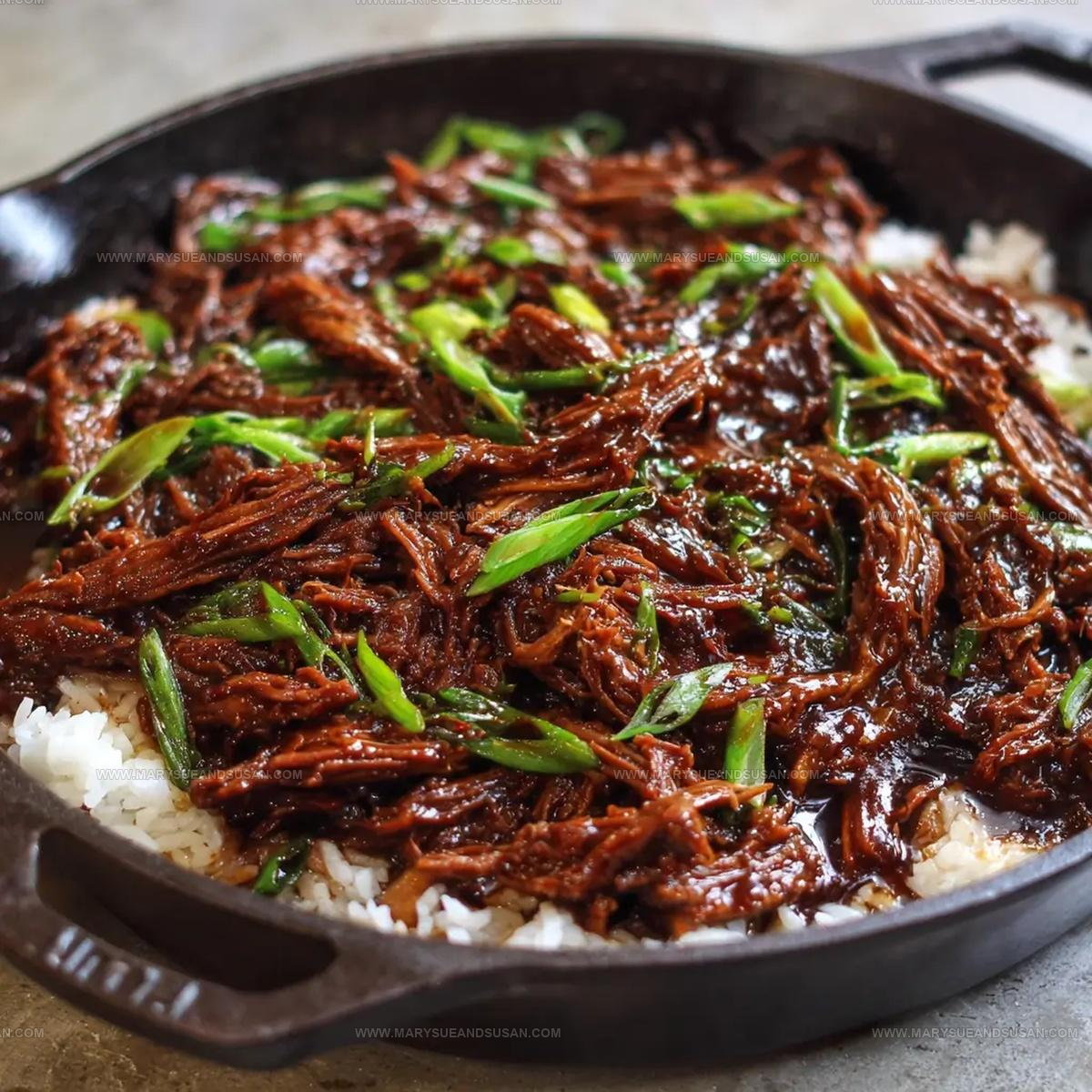 Sticky Savory Chinese Pulled Beef Recipe