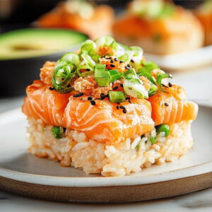 Fresh Spicy Salmon Rice Cakes Recipe