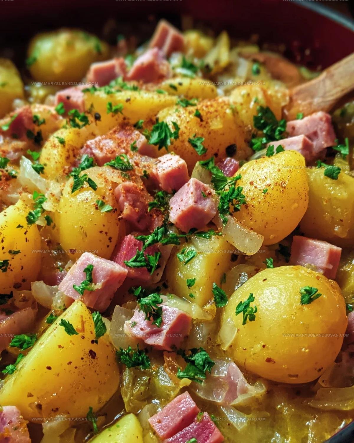 Homestyle Stewed Potatoes Ham Recipe