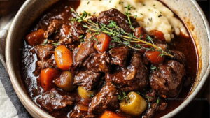 Rustic Beef Bourguignon Recipe
