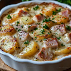 Chicken Ham And Potato Au Gratin Recipe