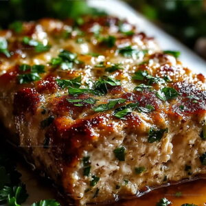 Family-Style Garlic Parmesan Chicken Meatloaf Recipe