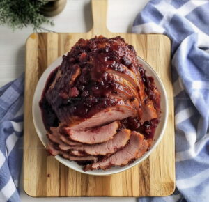 Tangy Cranberry Orange Glazed Ham Recipe