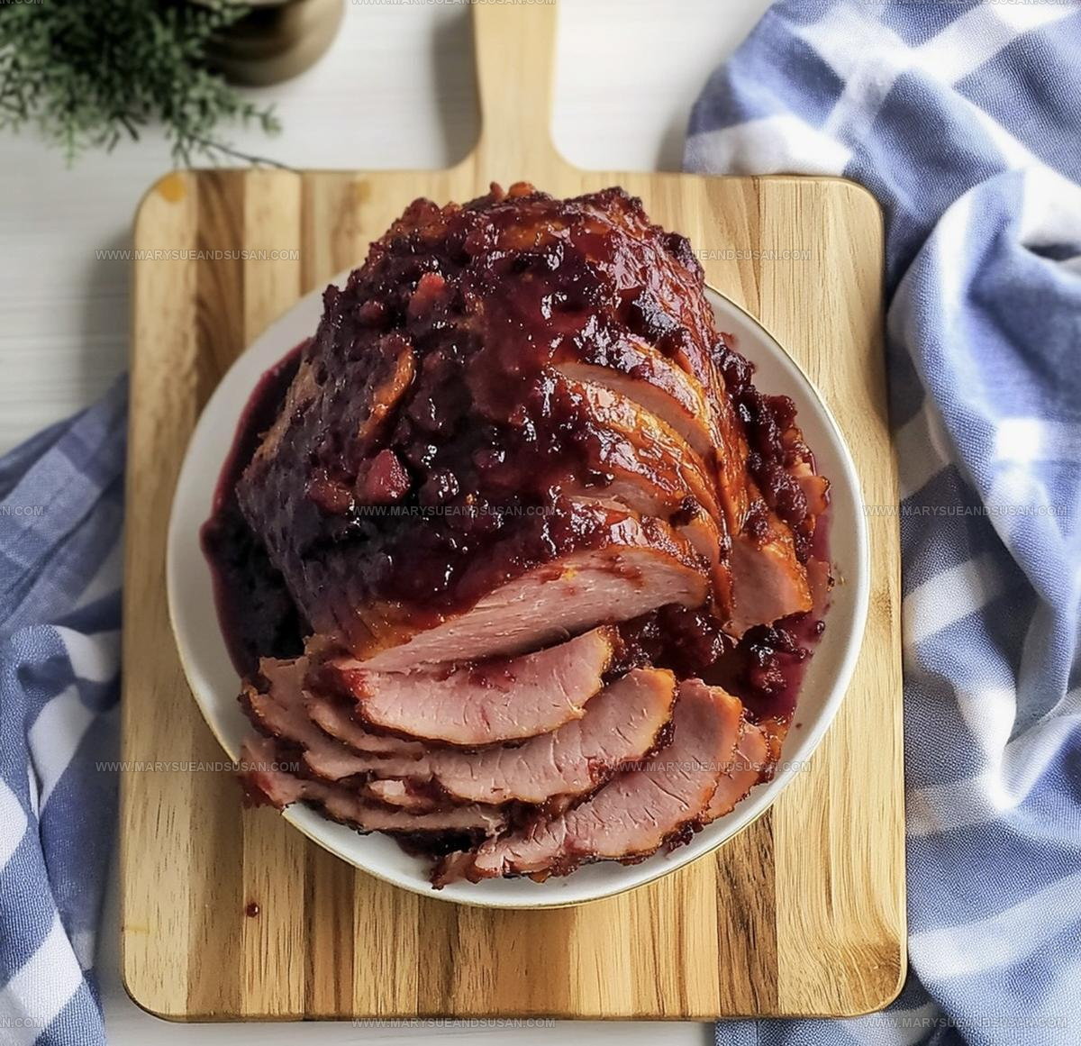 Tangy Cranberry Orange Glazed Ham Recipe