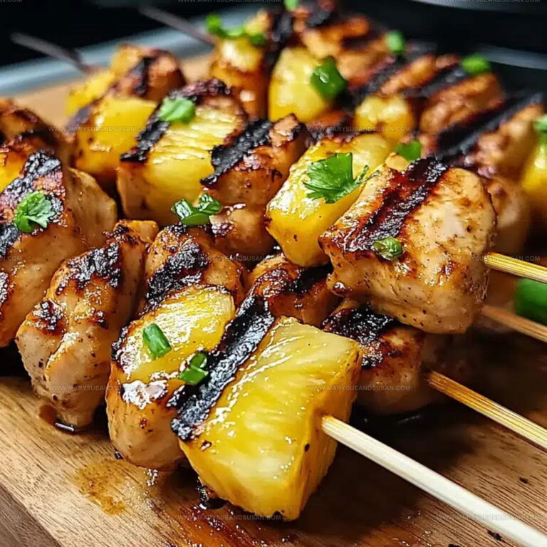 Tropical Grilled Pineapple Chicken Skewer Recipe