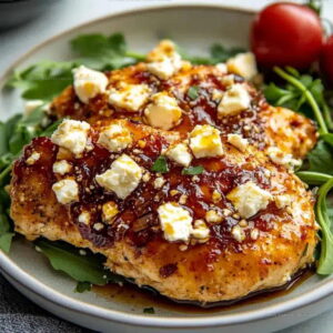 Hot Honey Feta Crusted Chicken Recipe