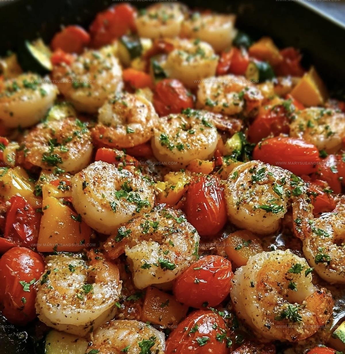Sheet Pan Garlic Parmesan Shrimp Veggies Recipe