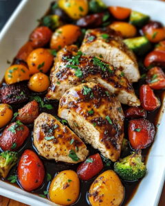 One Pan Balsamic Chicken And Veggies Recipe