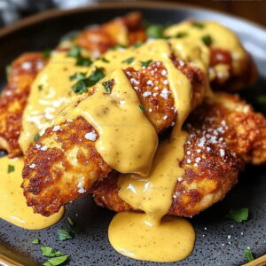 Crispy Pretzel Chicken Mustard Cheddar Recipe