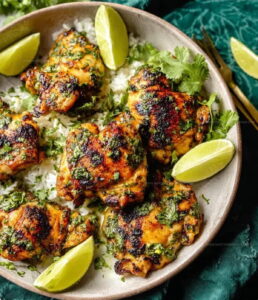 Skillet Seared Cilantro Lime Chicken Thighs Recipe