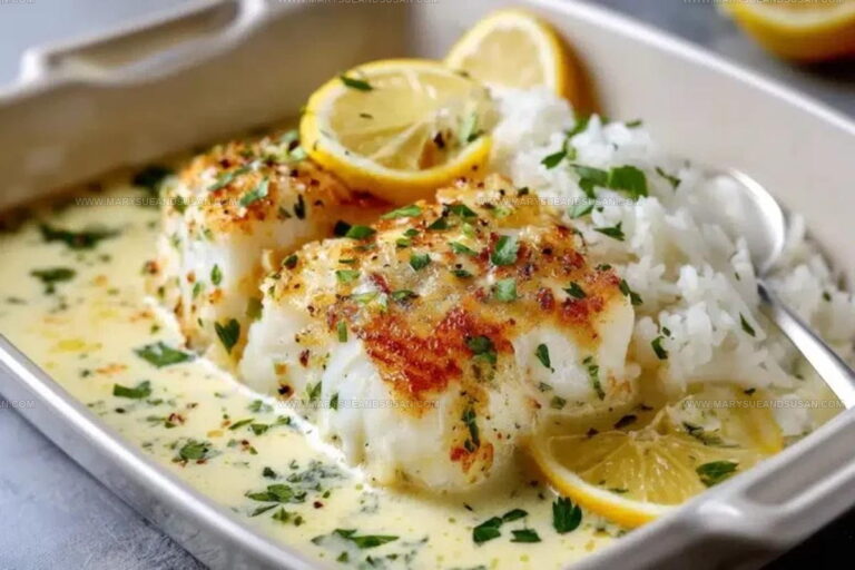 Baked Cod in Coconut Lemon Sauce Recipe