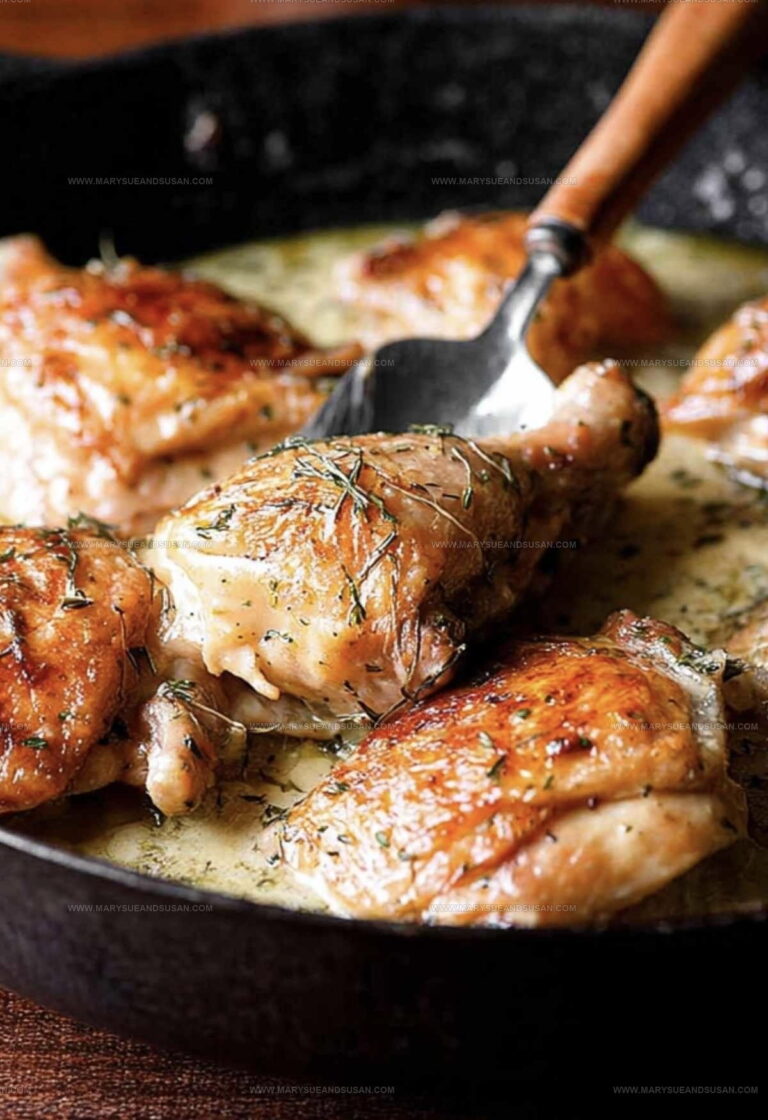 Roasted Chicken in White Wine Sauce Recipe