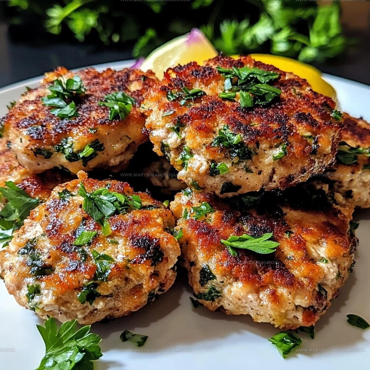 Greek Style Mediterranean Chicken Patties Recipe