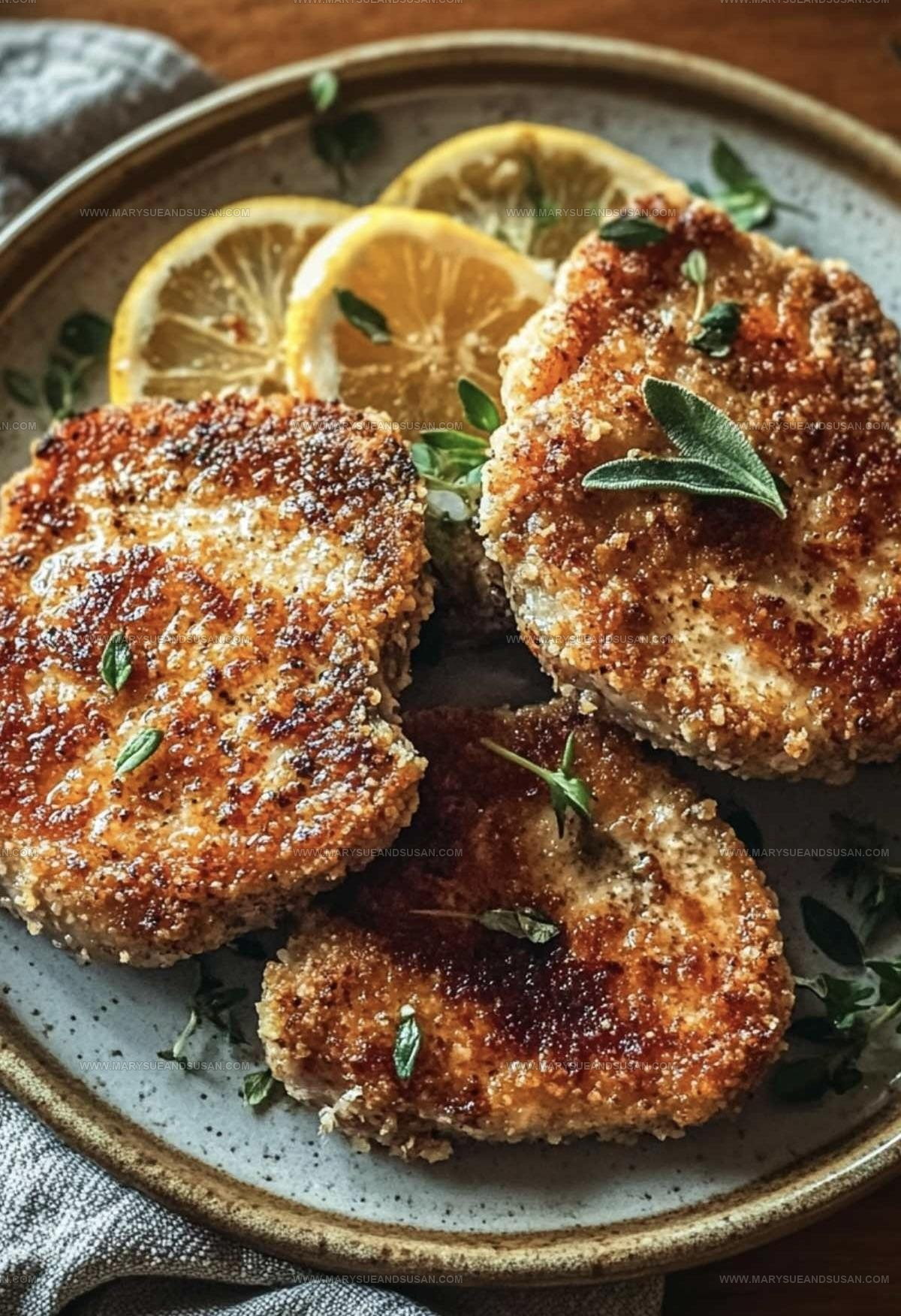 Skillet Parmesan Crusted Pork Chops Recipe