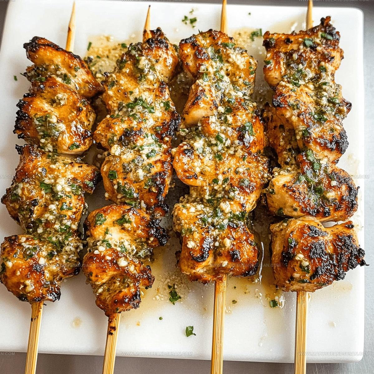 Ranch-Coated Garlic Parmesan Chicken Skewers Recipe