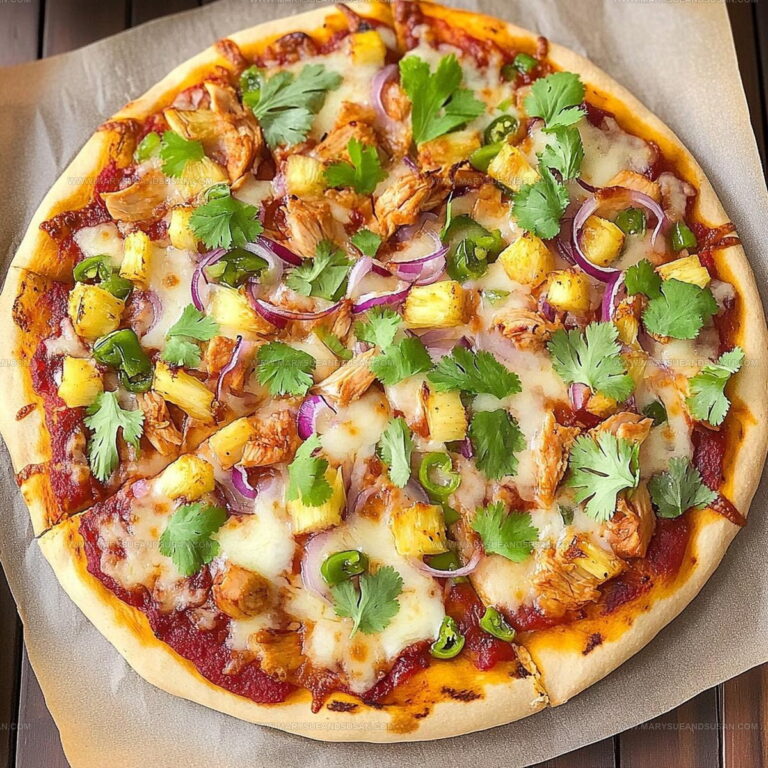 Spicy Pineapple Jalapeno BBQ Chicken Pizza Recipe