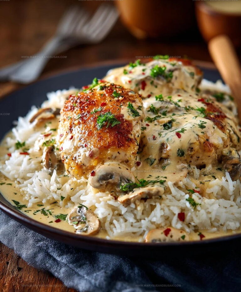 Creamy Smothered Chicken & Rice Recipe