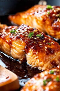 Sticky Honey Garlic Salmon Recipe