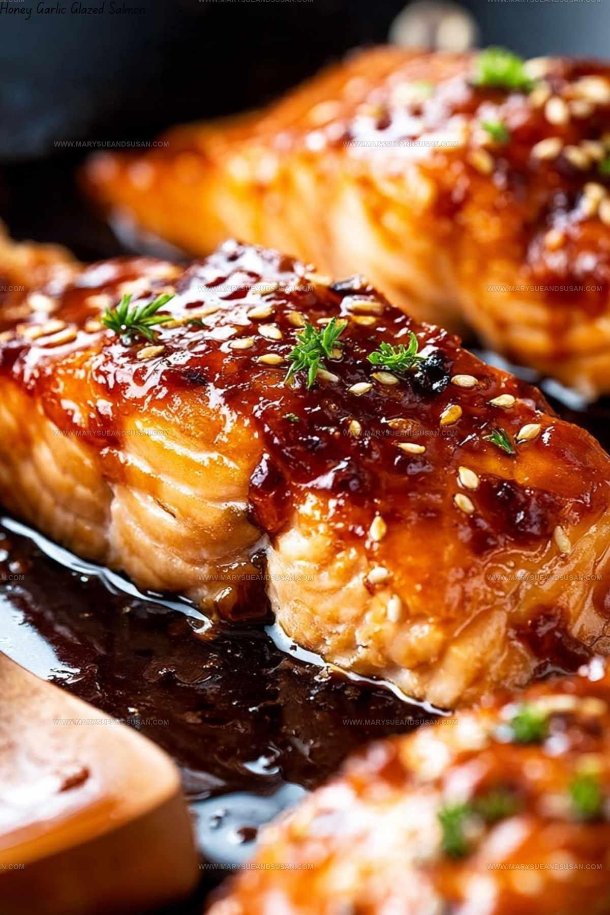 Sticky Honey Garlic Salmon Recipe