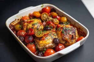 Spiced Harissa Chicken with Olives Recipe