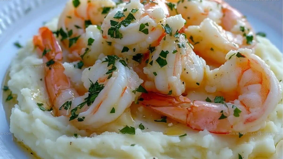 Garlic Butter Shrimp and Mashed Potatoes Recipe