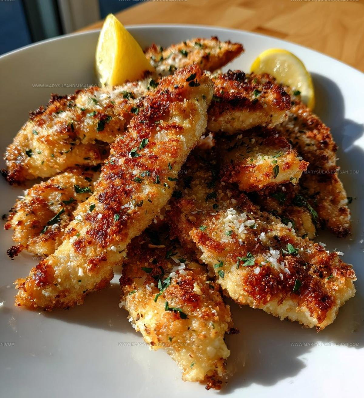 Baked Lemon Garlic Parmesan Chicken Tenders Recipe