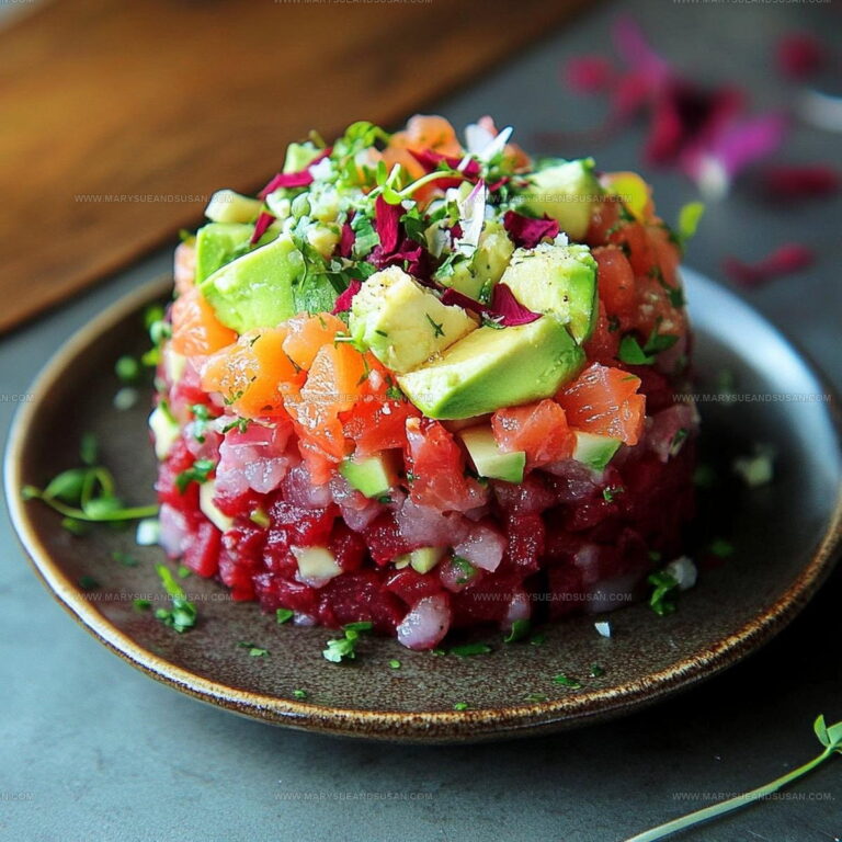 Fresh Salmon Tartare with Beetroot & Avocado Recipe