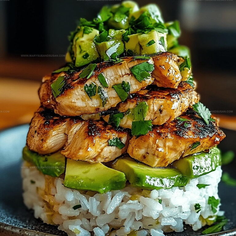 Layered Honey Lime Chicken Avocado Rice Recipe