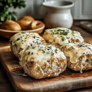 Zesty Garlic Parmesan Chicken Meatloaves Recipe