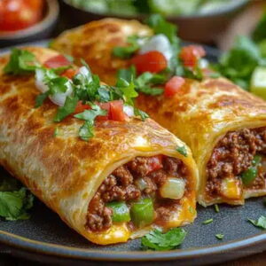 Crispy Beef Filled Chimichanga Recipe