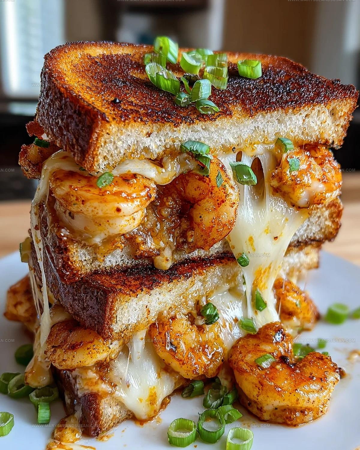 Cajun Skillet Shrimp Grilled Cheese Recipe