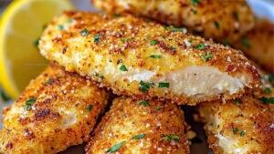 Zesty Lemon Garlic Parmesan Chicken Tenders Recipe