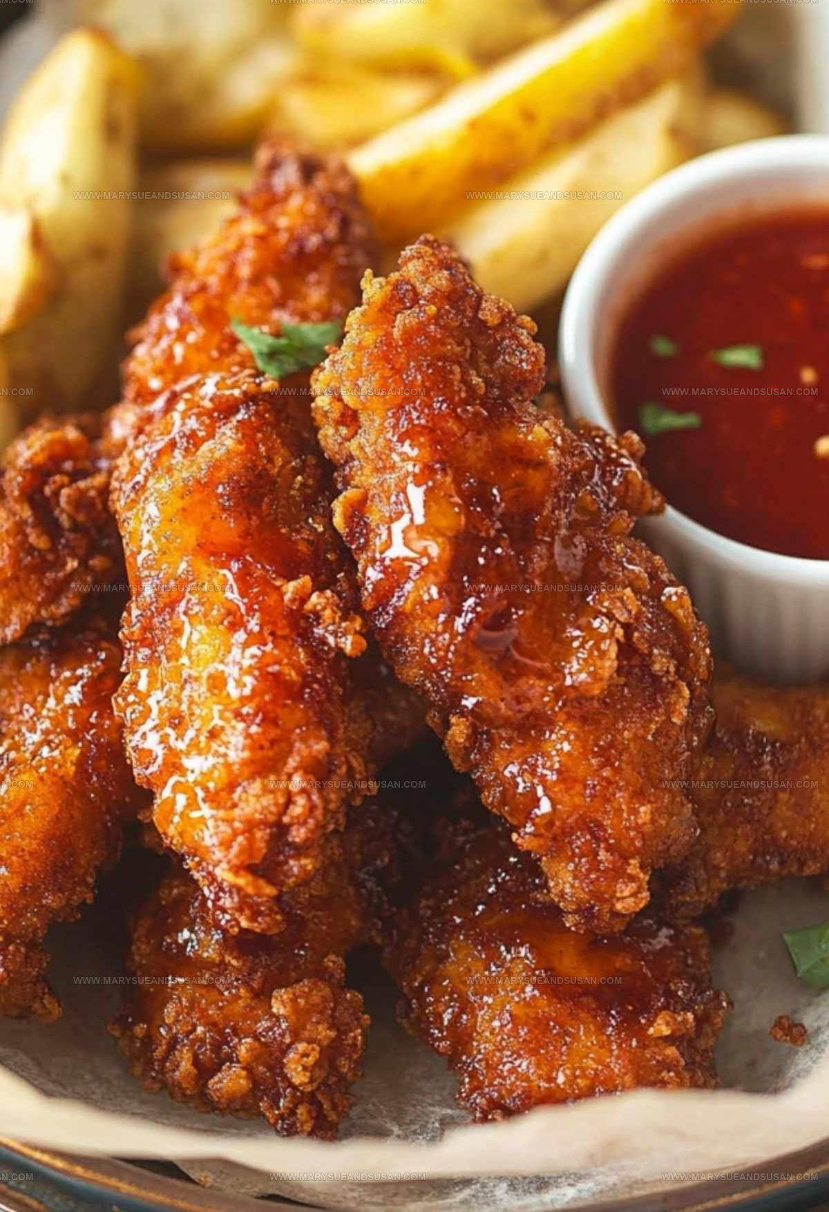Spicy Glazed Hot Honey Chicken Tenders Recipe