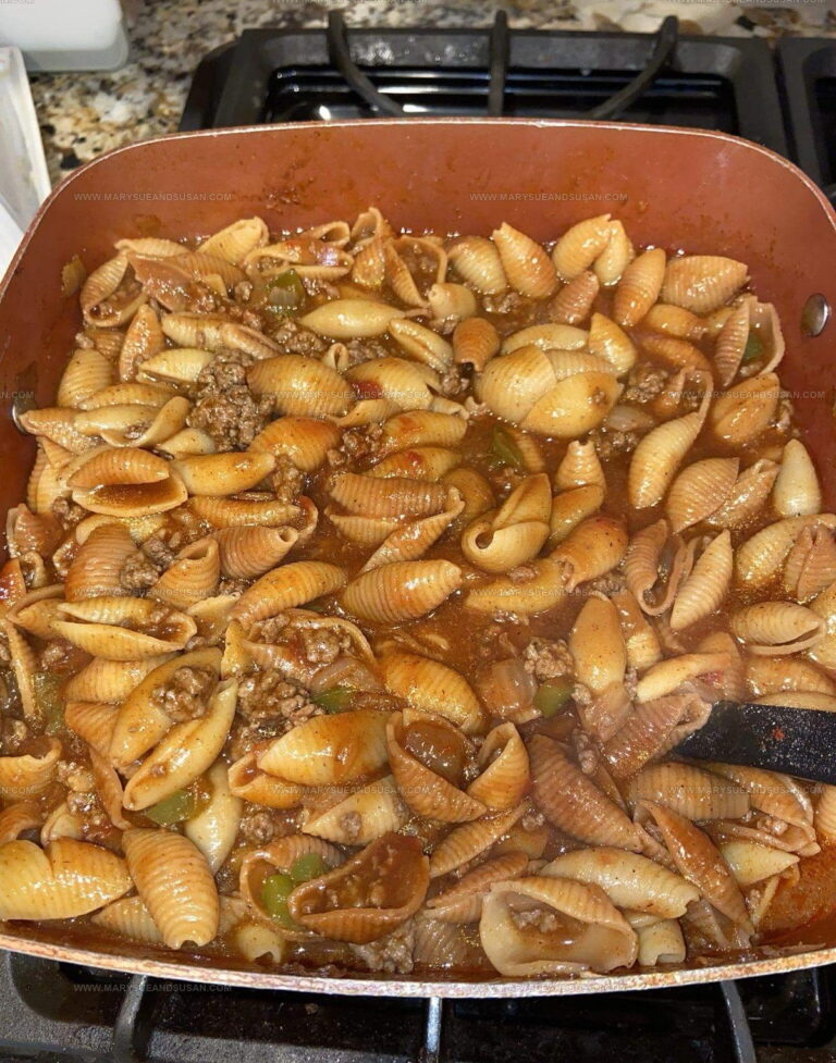 Conchitas with Ground Beef Recipe