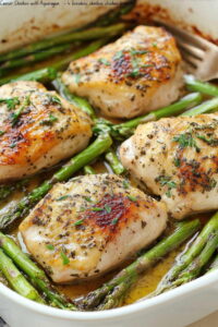 One-Pan Caesar Chicken Asparagus Recipe